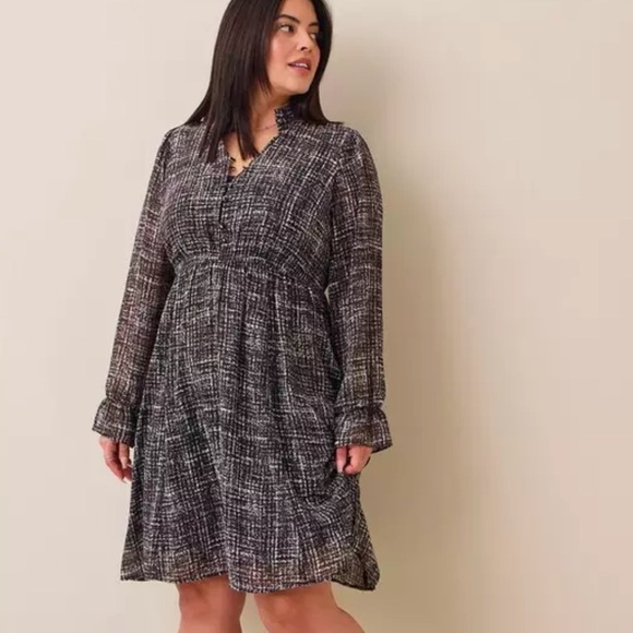 TORRID Mini Chiffon Mock Neck Dress SIZE 1 X - Picture 1 of 10